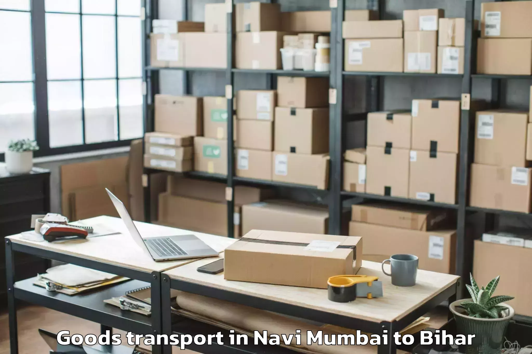 Book Your Navi Mumbai to Rusera Goods Transport Today